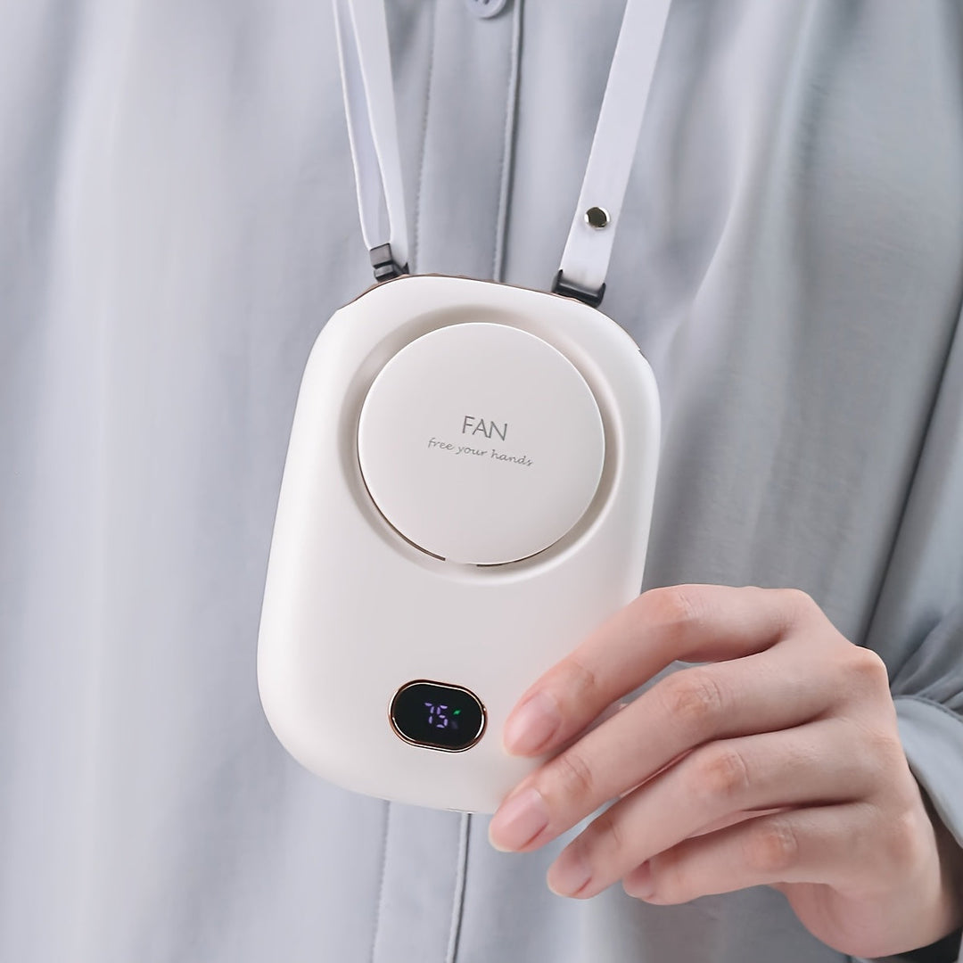 Genopladelig mini halsventilator med USB – Let med justerbare hastigheder
