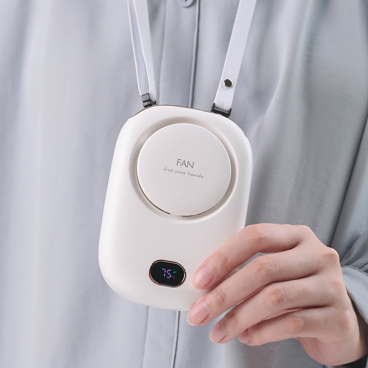 Genopladelig mini halsventilator med USB – Let med justerbare hastigheder