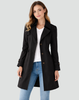 Taljeret dame-trenchcoat med klassisk revers, mellemlang