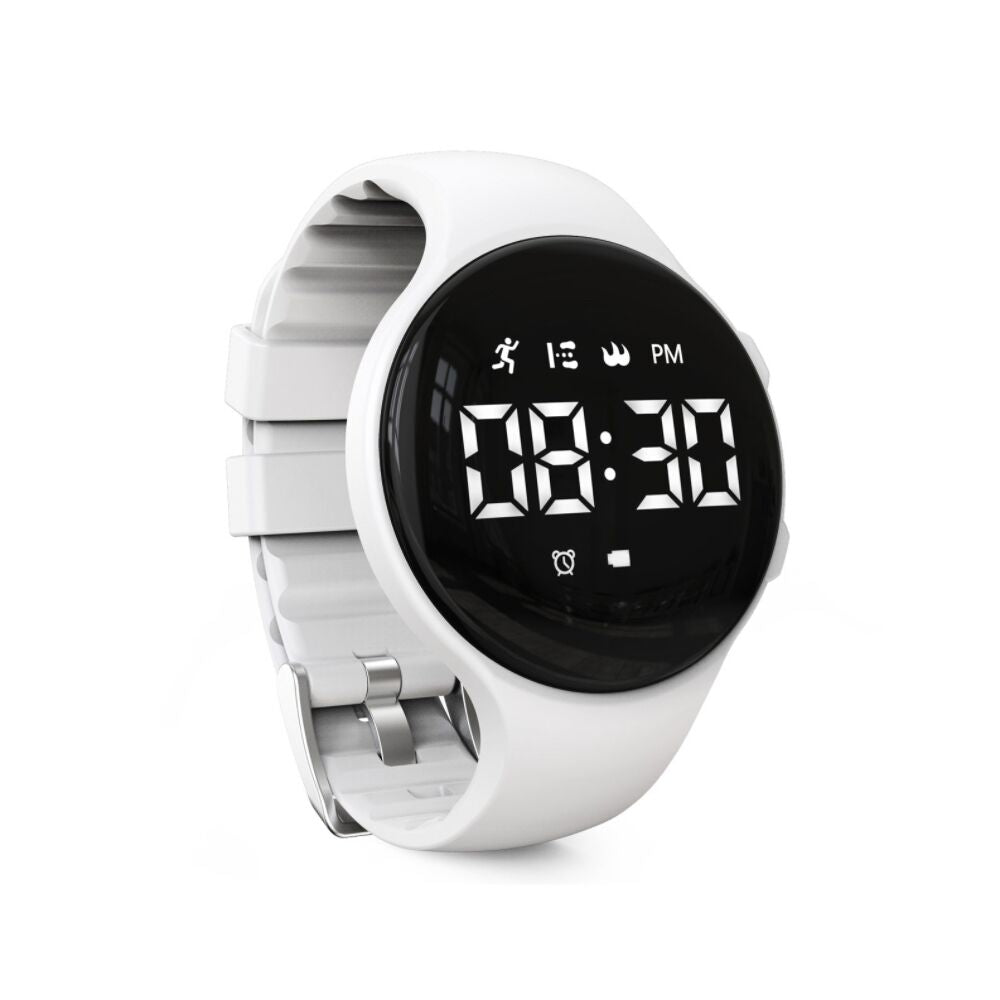 Digitalt LED-ur med skridttæller og vibrationsalarm – fitness-tracker til børn