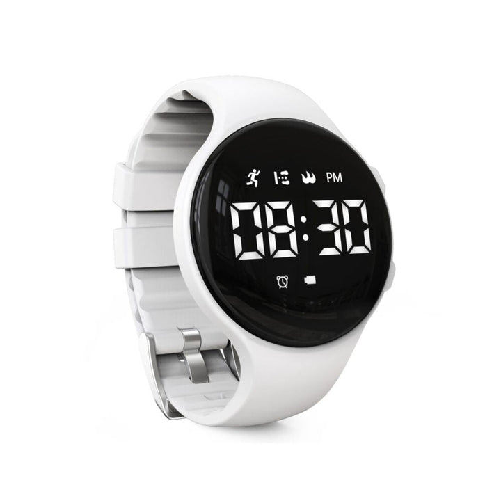 Digitalt LED-ur med skridttæller og vibrationsalarm – fitness-tracker til børn