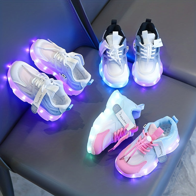 Lyssneakers til børn – farverige, LED-belysning til et legende look