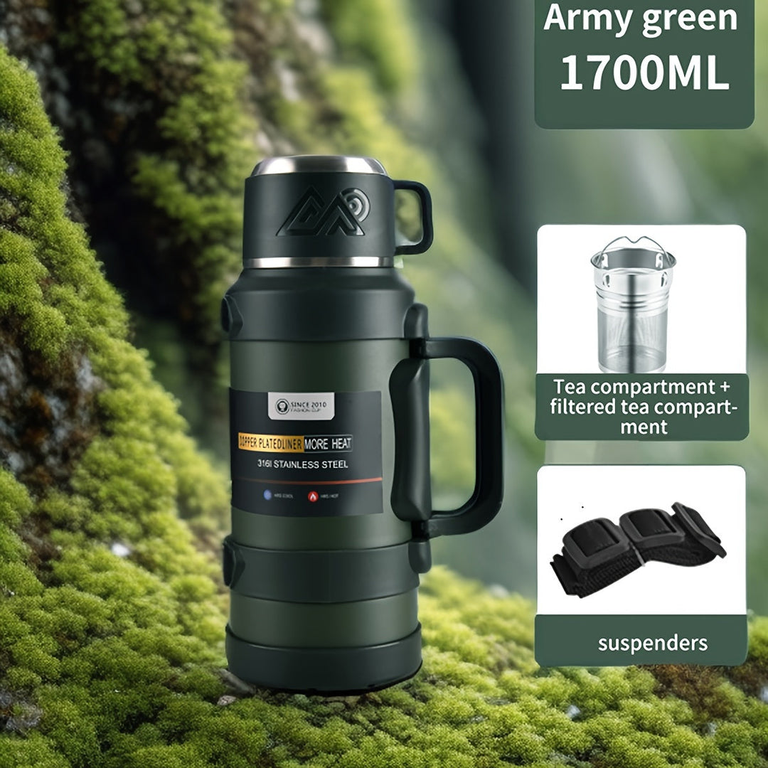 Robust isoleret termoflaske – Holdbar og komfortabel
