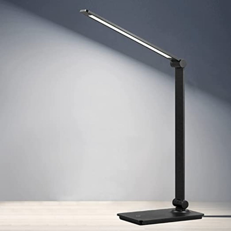 LED-skrivebordslampe, skrivebordslampe med touch-betjening og 3 lysstyrketrin, dæmpbar kontorlampe med justerbar arm, sammenklappelig bordlampe til skrivebord, soveværelse, natbord, kontor