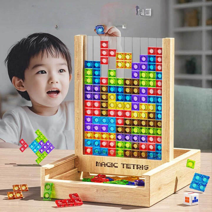 EcoBlock Tetris Board – Bæredygtigt Tetris-puslespil for hele familien