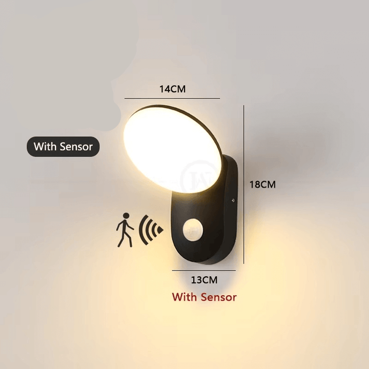 Intelligent LED-væglampe med bevægelsessensor