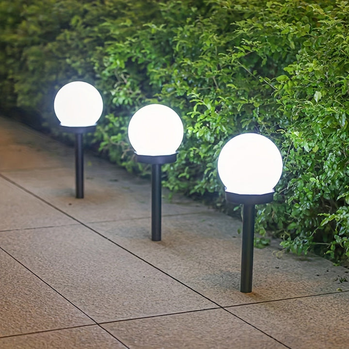LED-solcellehavelamper – kugleformet belysning til stier og haver