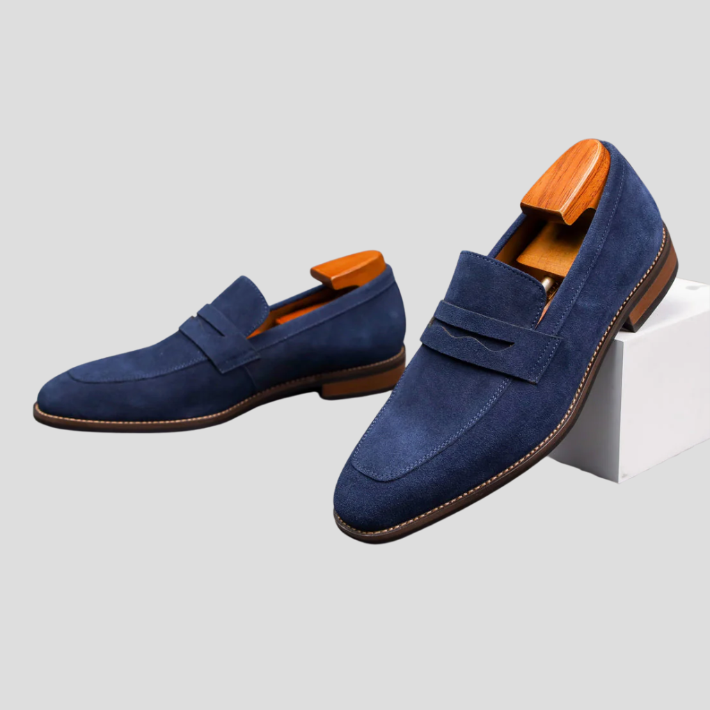 Herre loafers i blødt ruskind