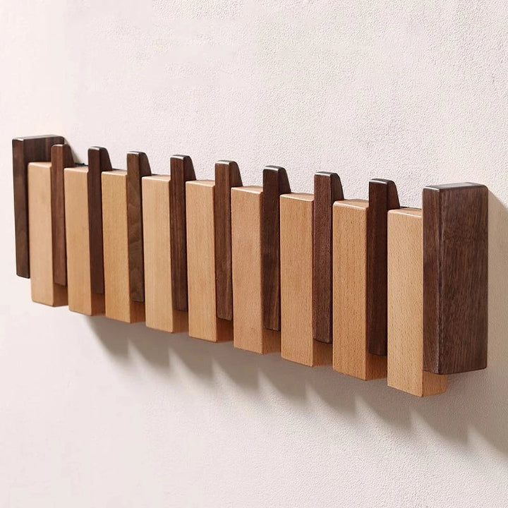 Knagerække i træ til væg – foldbare kroge med minimalistisk design