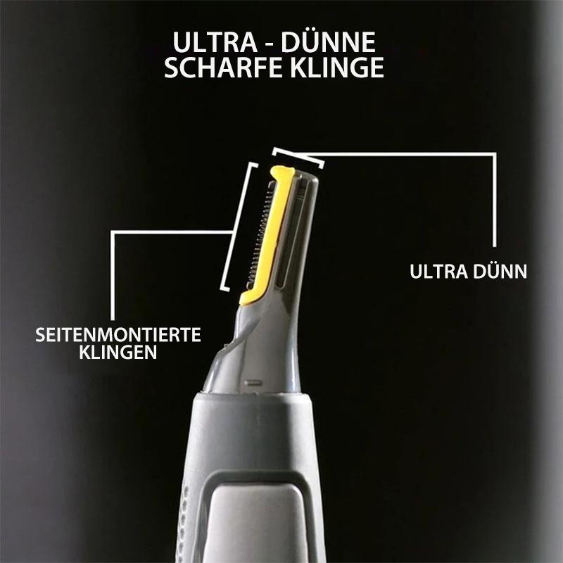 Professionel ultratynd præcisionstrimmer | Klinger i rustfrit titanium-stål | Indbygget LED-lys | Mikro-oscillationsteknologi | Til næse, ører og konturer