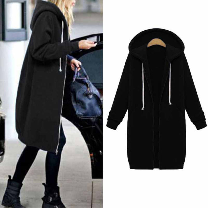 Casual lang cardigan til damer - CozyZip