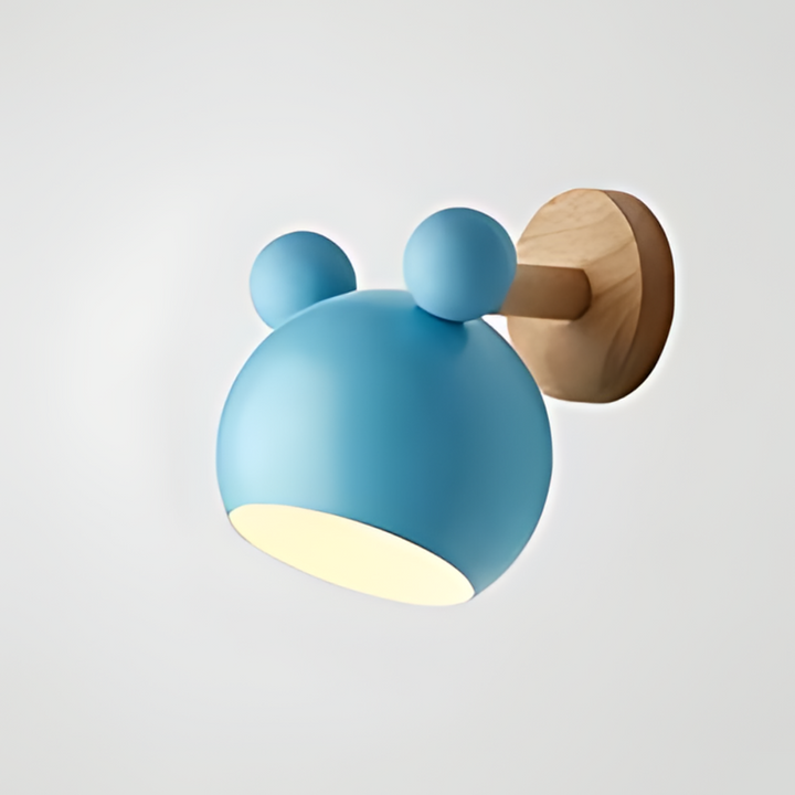 LumiMickey nordisk væglampe | Sød LED-væglampe formet som en mus til en hyggelig børneværelse og legestue.