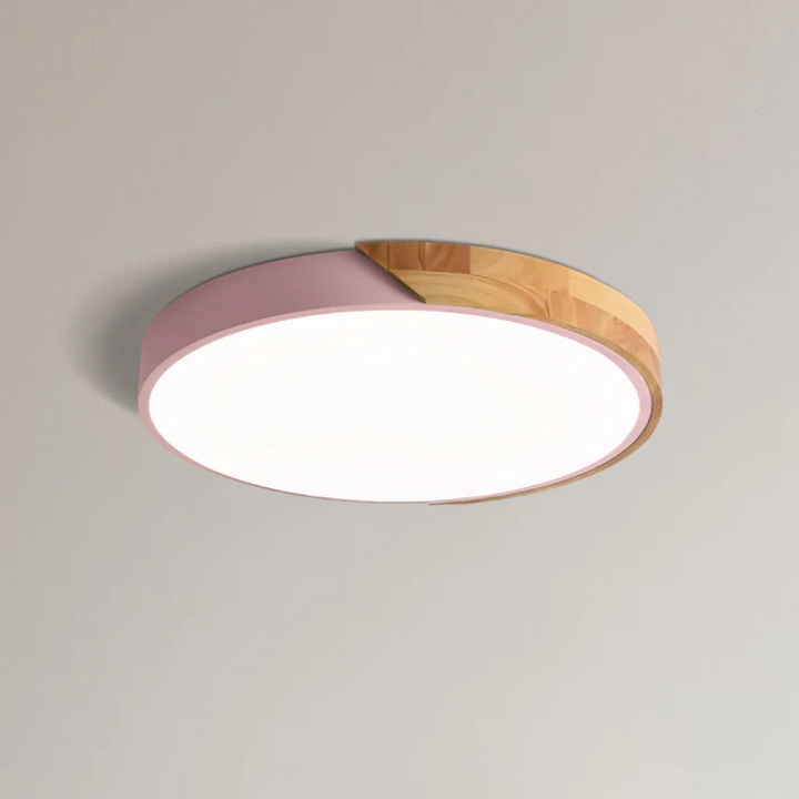 Delos Scandi-loftlampe i træ | Naturlig LED-designlampe