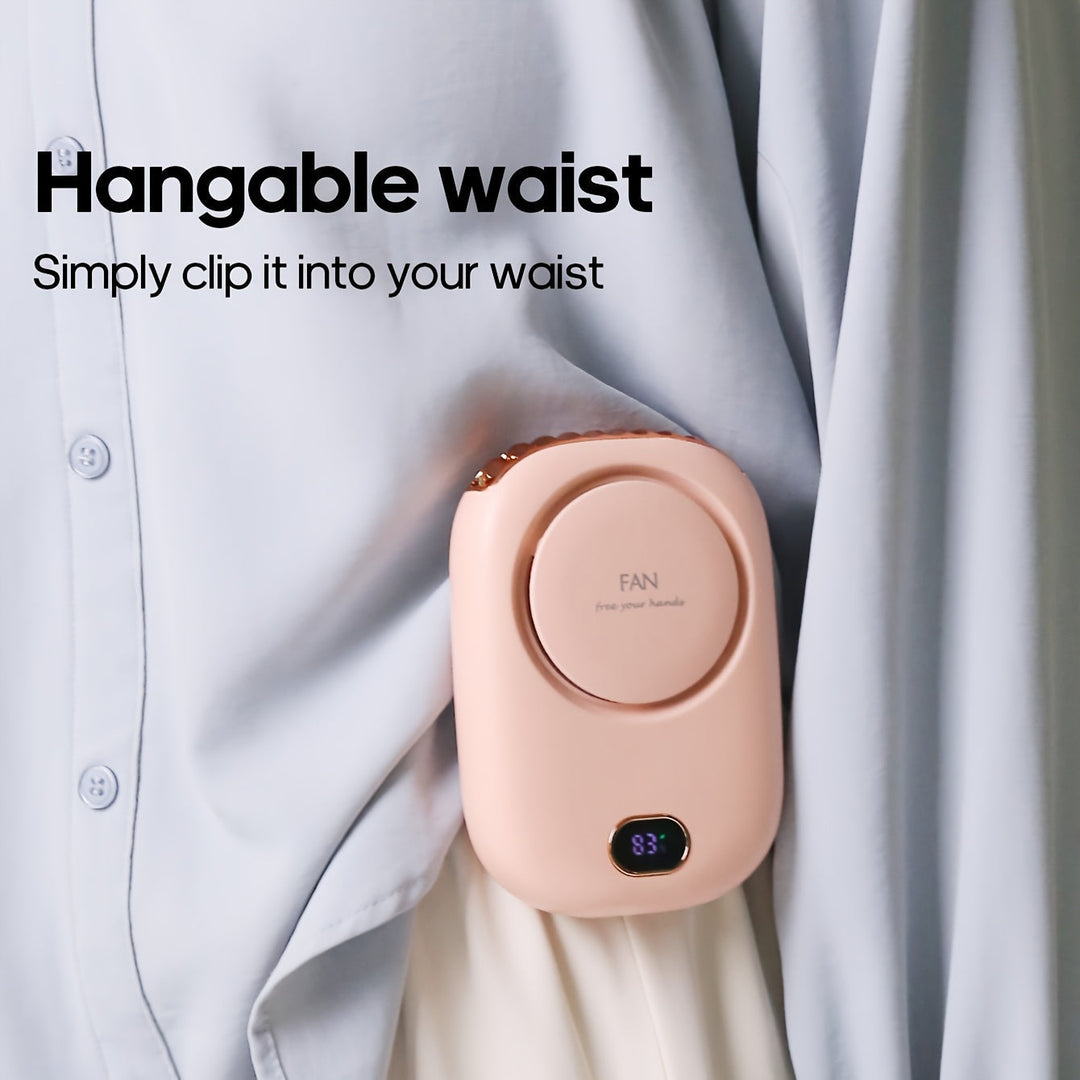 Genopladelig mini halsventilator med USB – Let med justerbare hastigheder