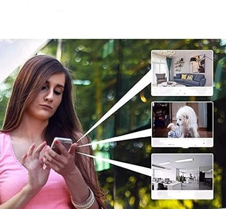 Trådløst 1080P mini-overvågningskamera med WiFi, genopladeligt