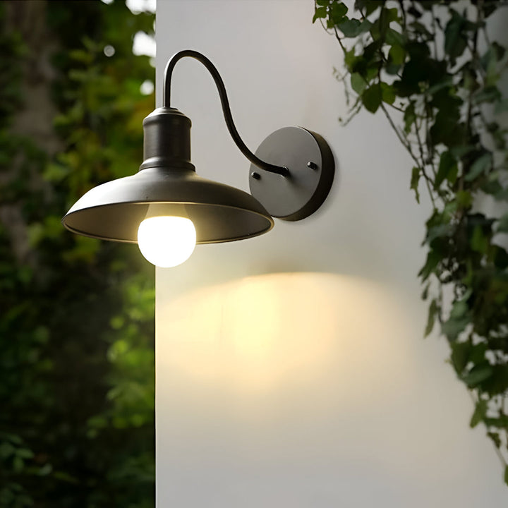 Udendørs væglampe i jern vintage industriel LED 1 lyskilde