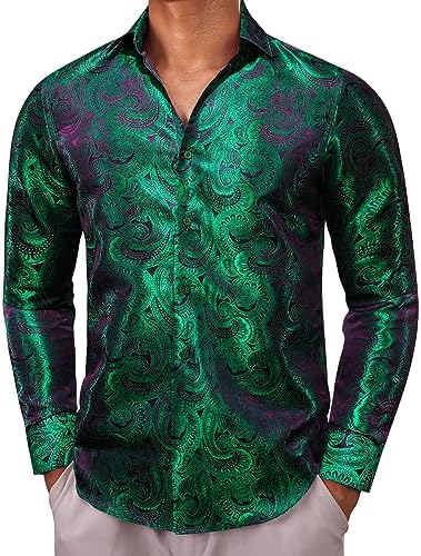 Herreskjorte i paisley-jacquard – langærmet model til bryllupper og aftentøj