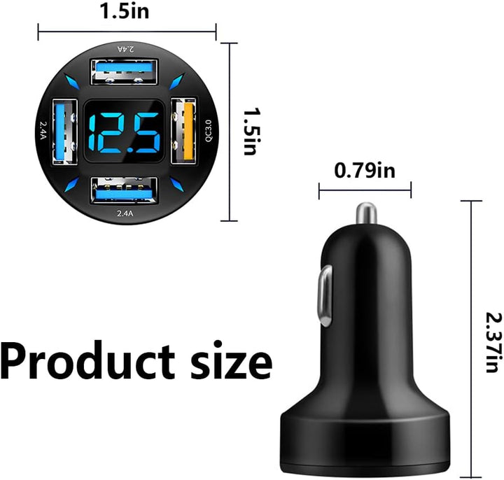 66W super hurtigoplader til bilen med USB PD & QC 3.0 – Universal til 12-24V cigarettænder