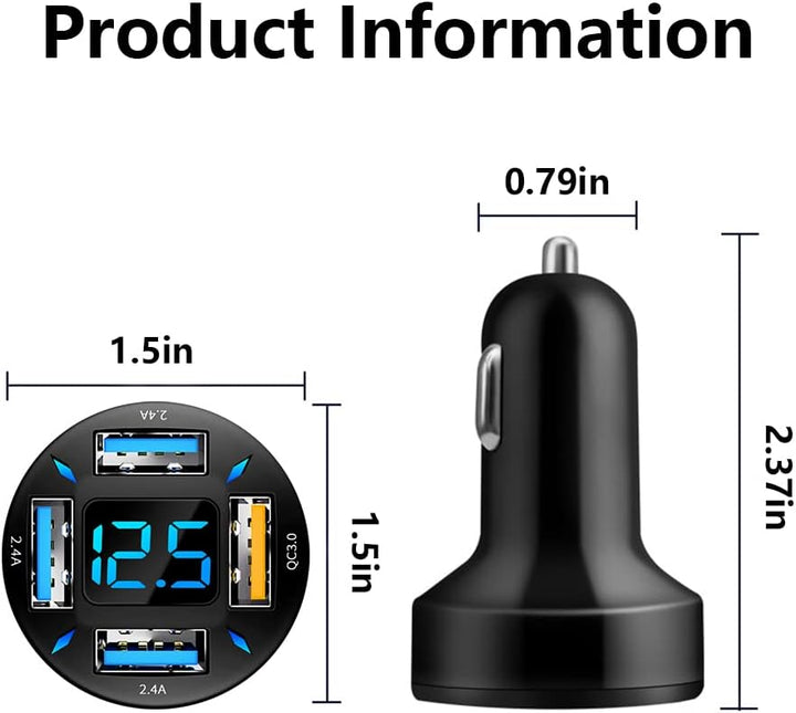 66W super hurtigoplader til bilen med USB PD & QC 3.0 – Universal til 12-24V cigarettænder