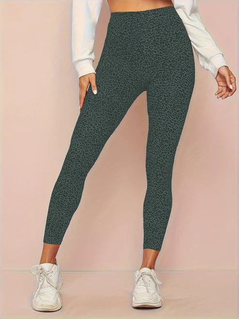 Leopard Print Højtaljede Leggings til Kvinder