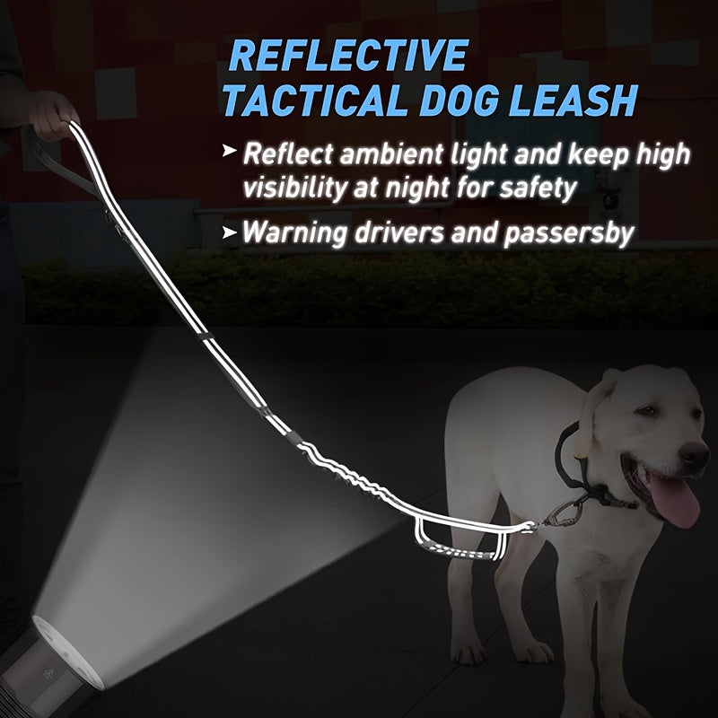 Justerbar Bungee-Snor til Hunde – Stødabsorberende og Reflekterende til Store Hunde