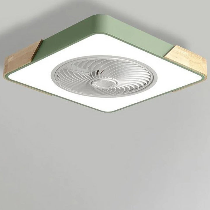 Stilren Loftventilator med LED‑lys og Vingeløst Design