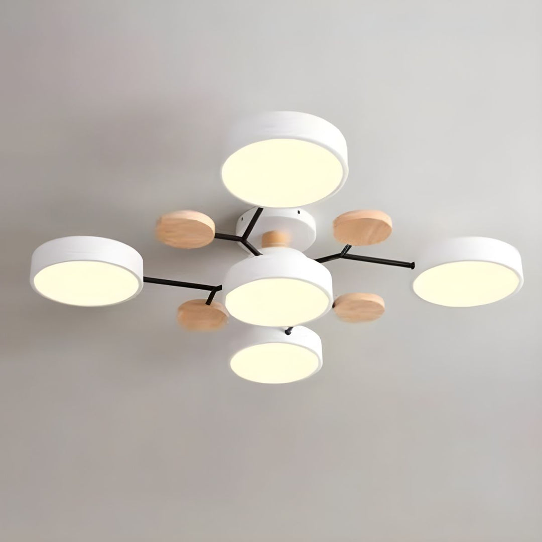 Macaron LED-loftslampe i metal