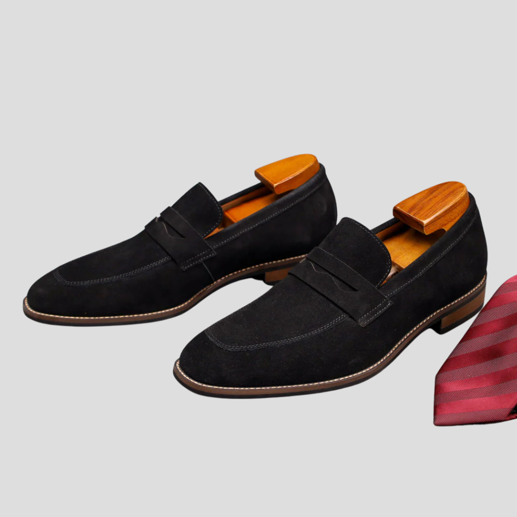 Herre loafers i blødt ruskind