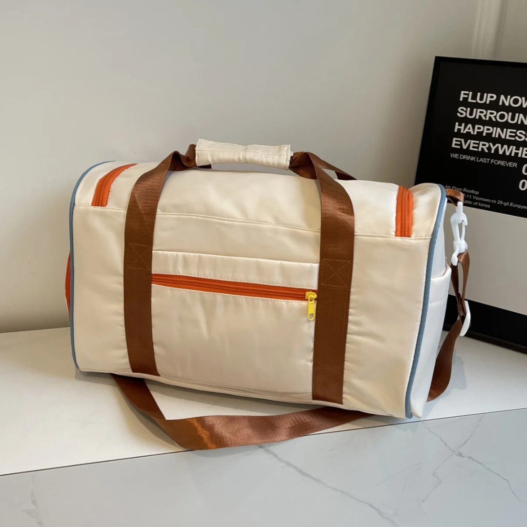 Let rejsetaske med farveblokke - FlexaBag