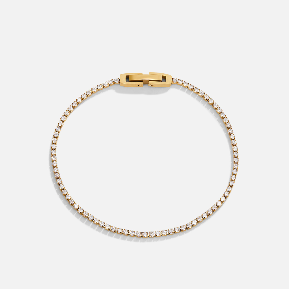 Elegant guldarmbånd med funklende krystaller
