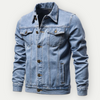 Herre denim truckerjakke i klassisk stil til hverdagsbrug