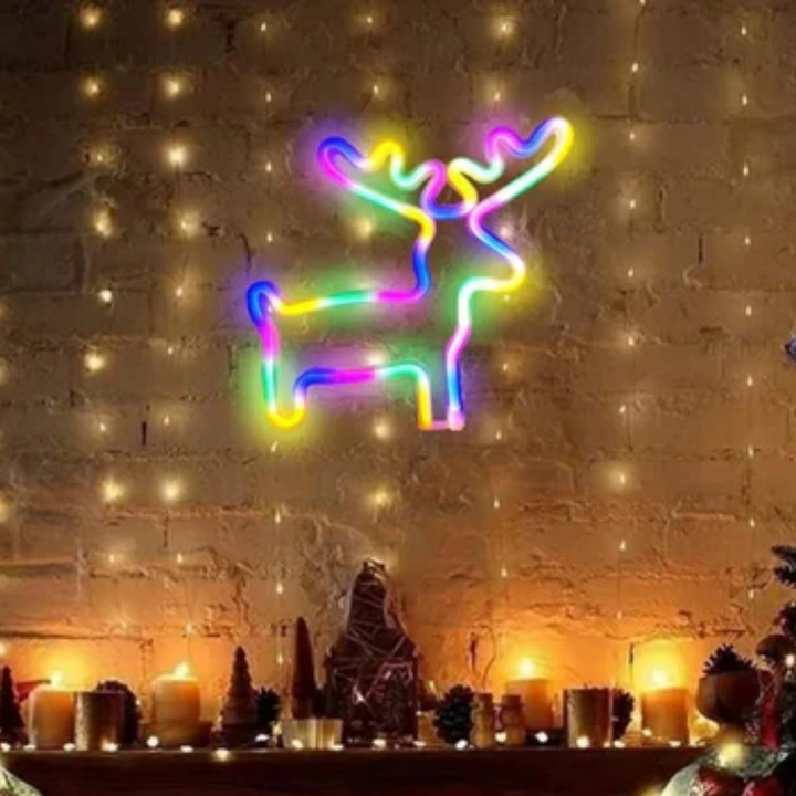 Juletræ neonskilt
