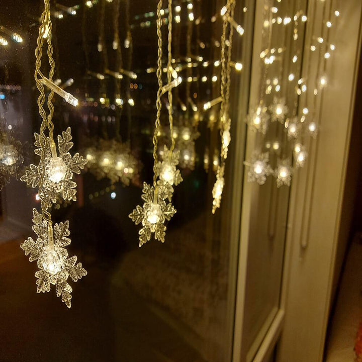 LED-lyskæde med snefnug | Indendørs & udendørs