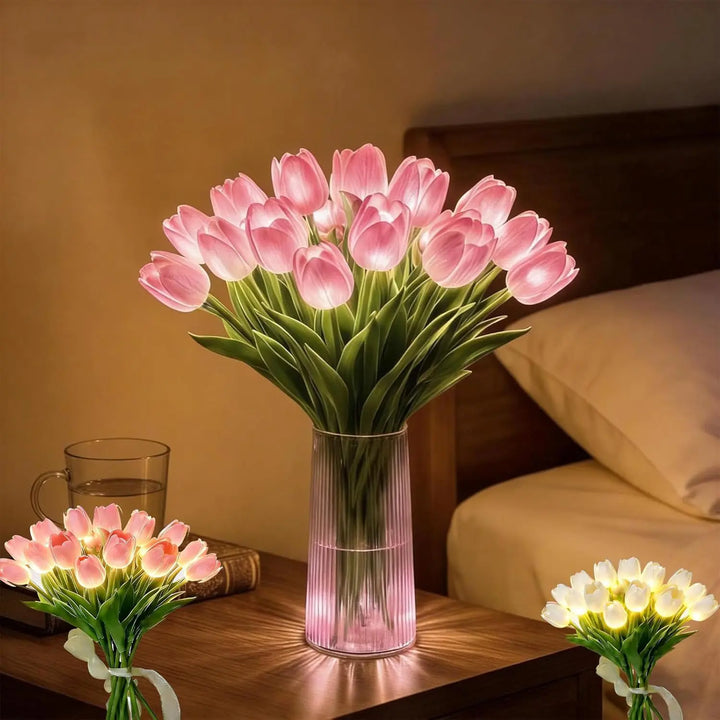 Hyggelig LED-blomsterlampe til varmt, stemningsfuldt lys