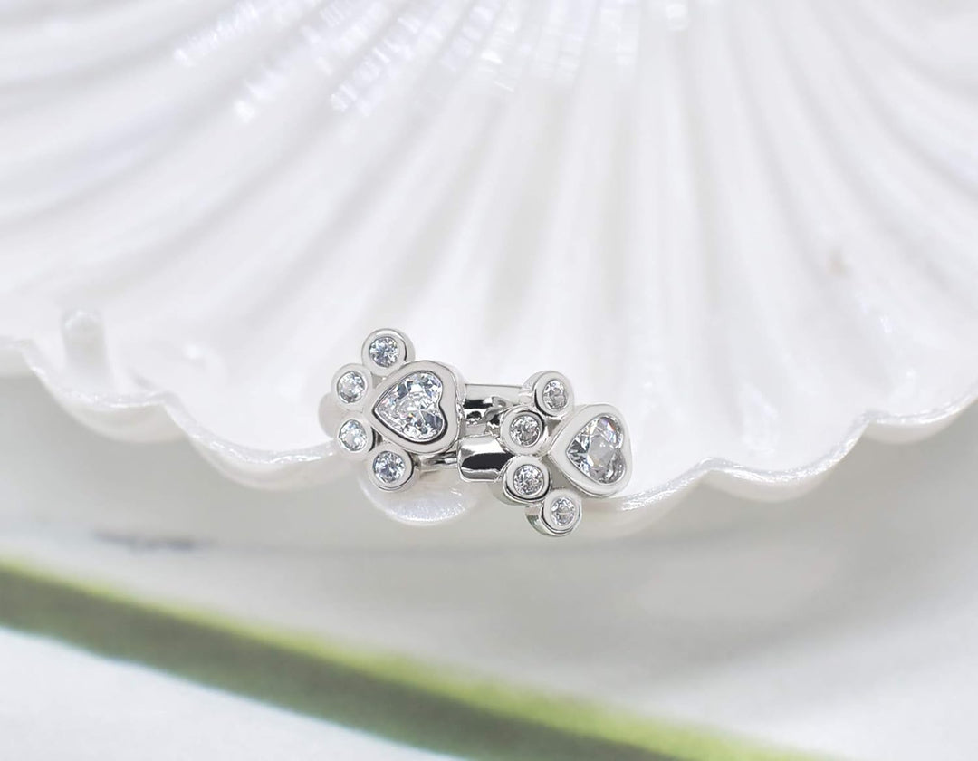 Paw Huggie Hoops med Funklende Zirkonia