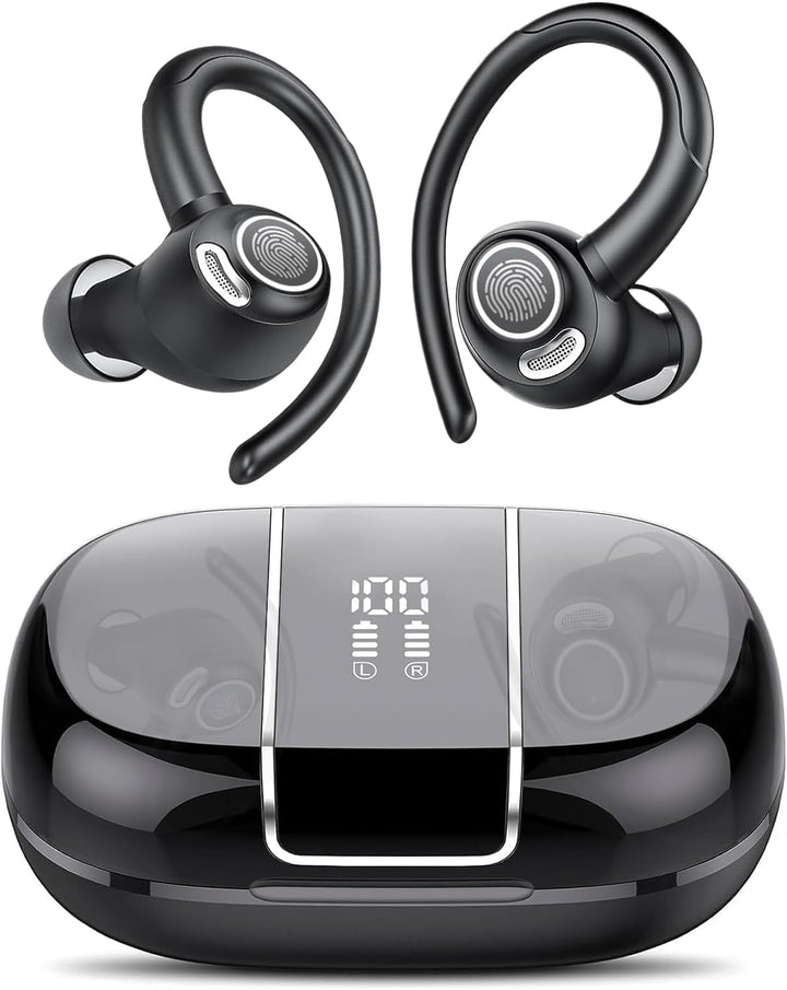 Trådløse Bluetooth 5.3 sportsørepropper med lydisolering og 48 timers spilletid – Zeyora