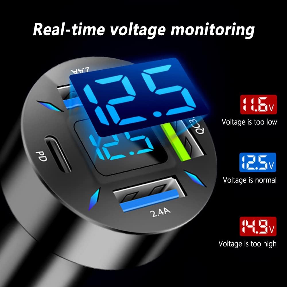 66W super hurtigoplader til bilen med USB PD & QC 3.0 – Universal til 12-24V cigarettænder