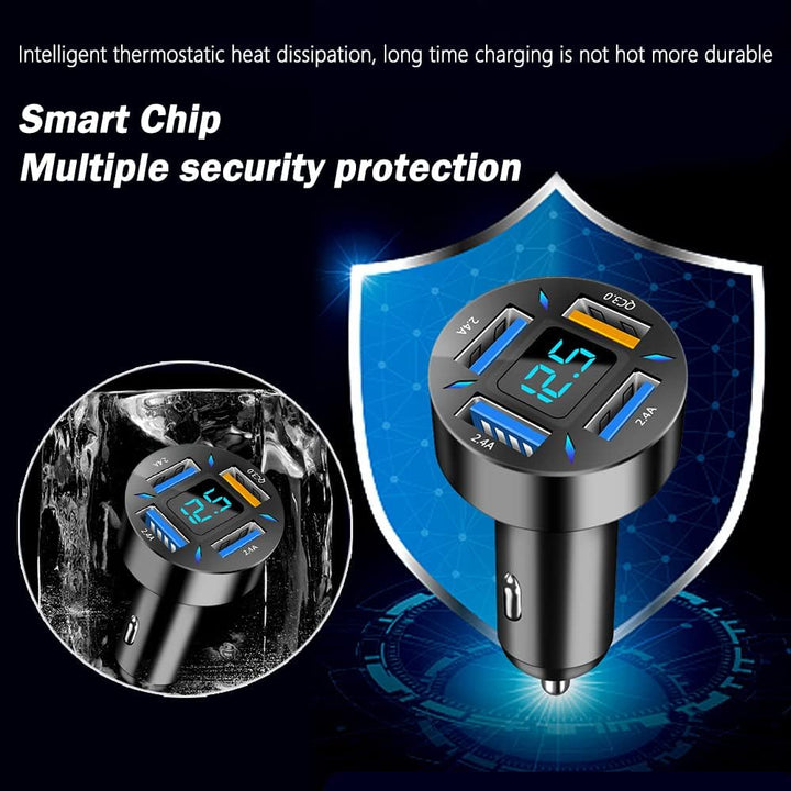 66W super hurtigoplader til bilen med USB PD & QC 3.0 – Universal til 12-24V cigarettænder