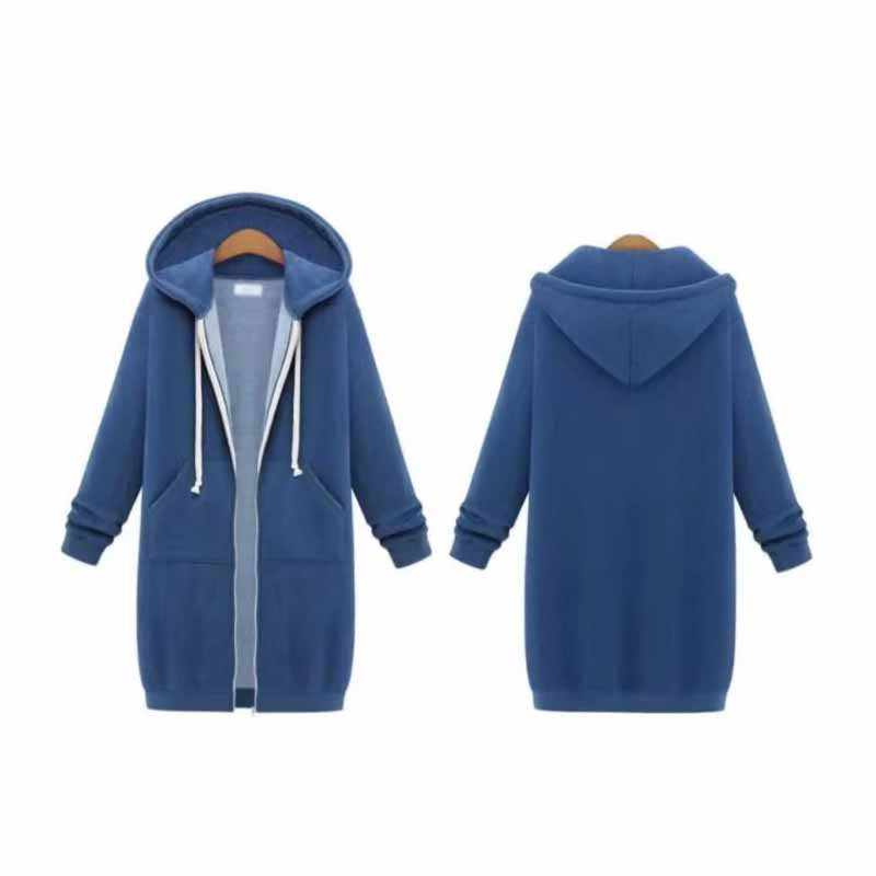 Casual lang cardigan til damer - CozyZip