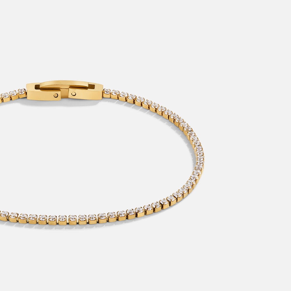 Elegant guldarmbånd med funklende krystaller