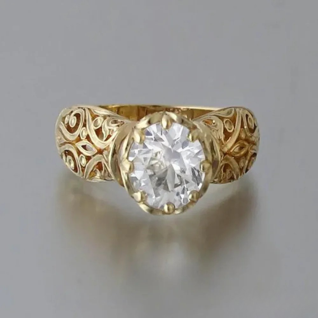 Minimalistisk ring med hvid zirkonia