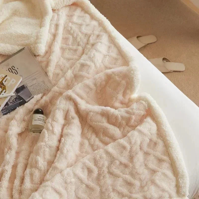 Tyk vinter-uldtæppe af lammeuld - WarmWool