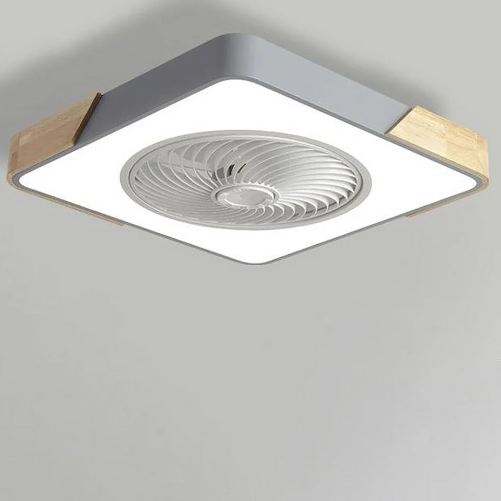Stilren Loftventilator med LED‑lys og Vingeløst Design