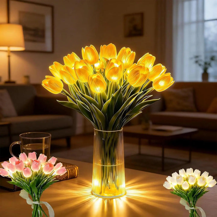 Hyggelig LED-blomsterlampe til varmt, stemningsfuldt lys