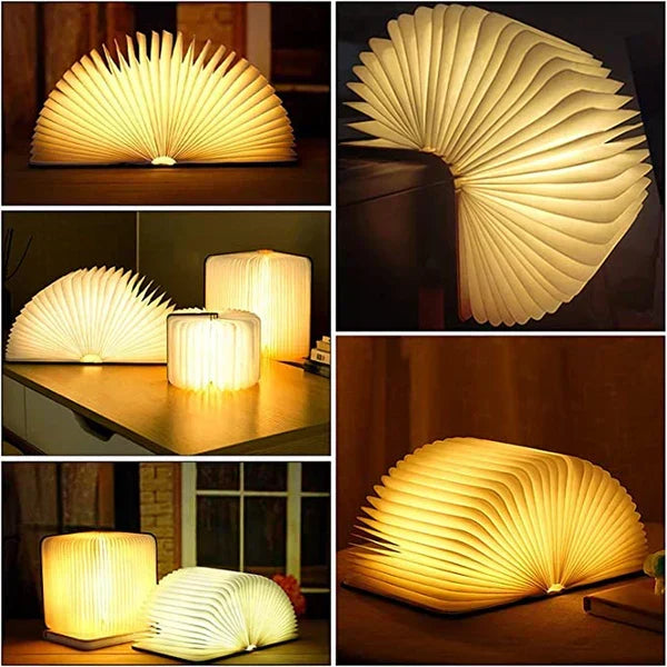 Foldbar boglampe med varmt LED-lys - StoryGlow