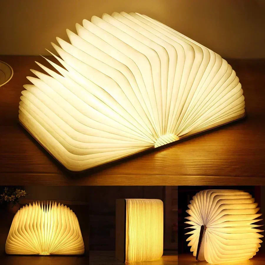 Foldbar boglampe med varmt LED-lys - StoryGlow