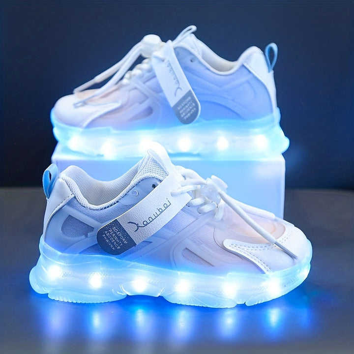 Lyssneakers til børn – farverige, LED-belysning til et legende look