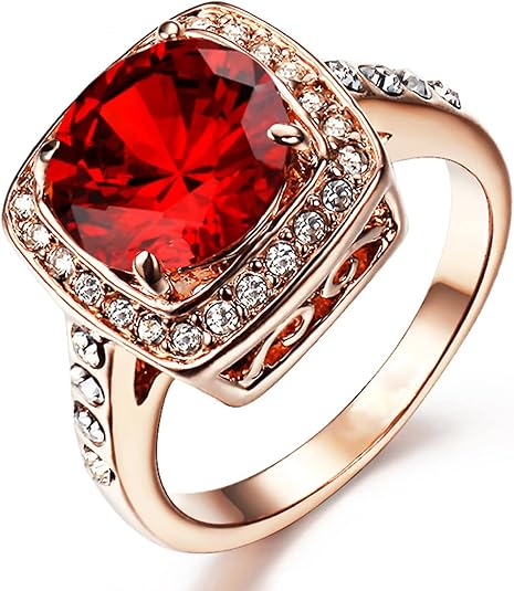 Elegant ring i roseguld med zirkoniahalo