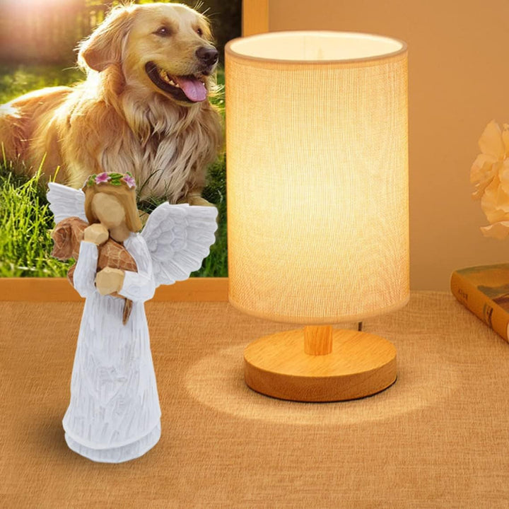 Hunde-mindegavesæt med Venskabsengel-figur &amp; Regnbuebro Chakra-armbånd