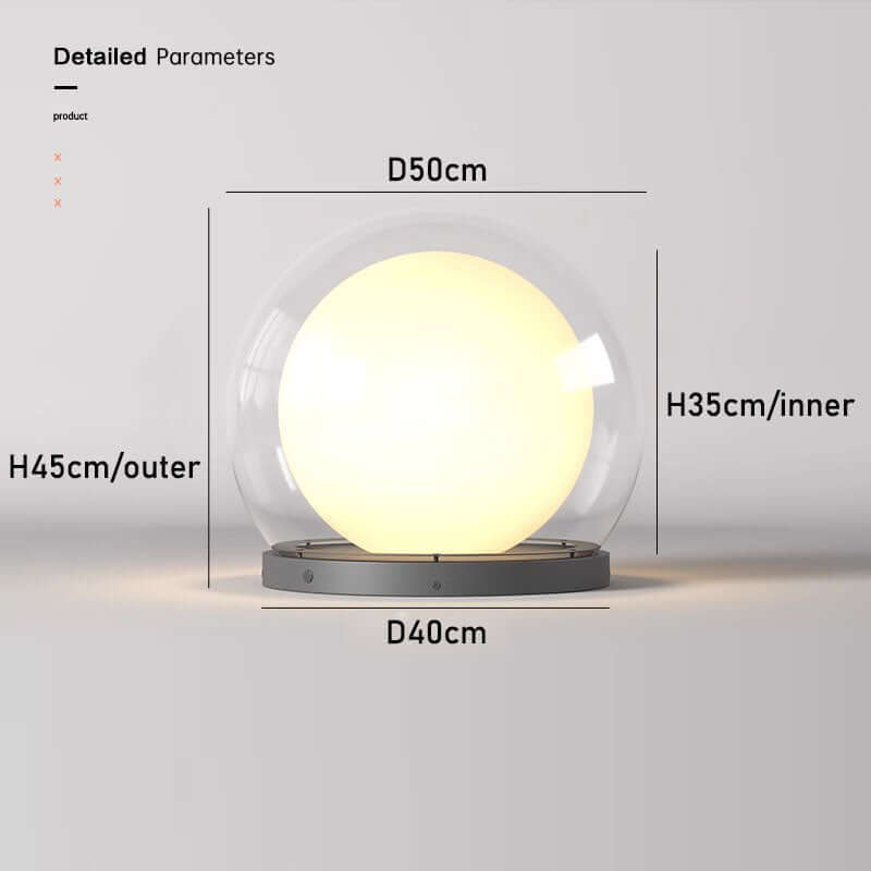 Moderne udendørslampe - Design i måneform